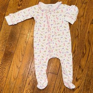 Magnolia Baby 100% Pima cotton marine life turtle jellyfish seahorse footie 6m